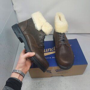 Blundstone Brown Leather Boots with Cream Lining
